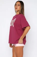 11th Street She's So Lucky Oversized Very Berry Tee-2