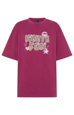 11th Street She's So Lucky Oversized Very Berry Tee-4