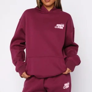 11th Street Sweet Kisses Oversized Hoodie Very Berry-1