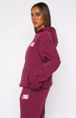 11th Street Sweet Kisses Oversized Hoodie Very Berry-2