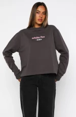 All Around Me Long Sleeve Charcoal Tee-1