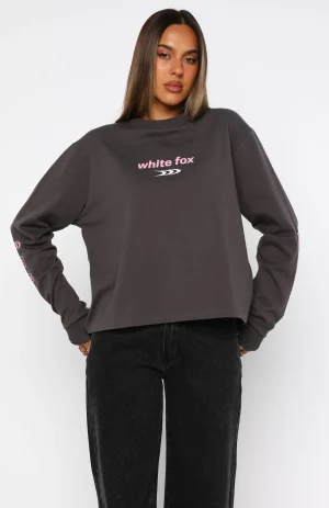 All Around Me Long Sleeve Charcoal Tee-1