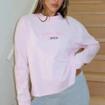 All Around Me Long Sleeve Pink Tee
