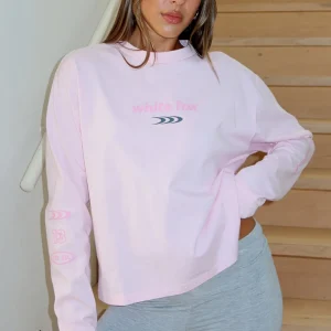 All Around Me Long Sleeve Pink Tee