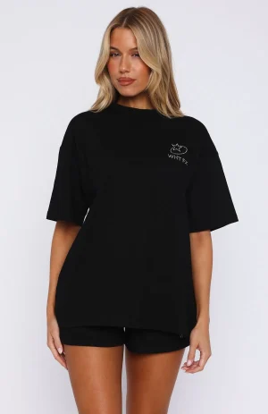 Always Shining Oversized Black Tee-1