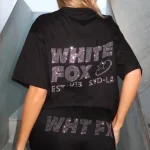 Always Shining Oversized Black Tee