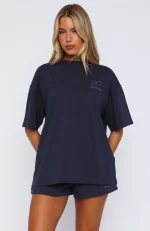 Always Shining Oversized Navy Tee