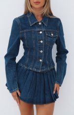 Ayla Denim Jacket Dark Blue-1