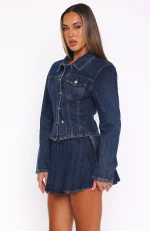 Ayla Denim Jacket Dark Blue-3