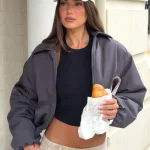 Back To Friends Jacket Charcoal