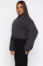 Back To Friends Jacket Charcoal-2