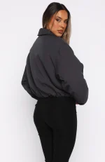 Back To Friends Jacket Charcoal-3