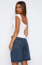 Bella Denim Dark Blue Short-3