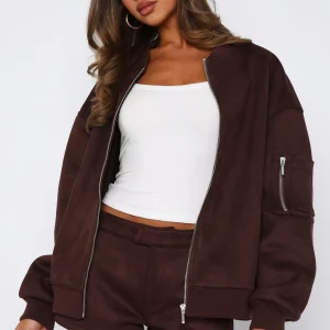 Between Us Faux Suede Chocolate Short-1