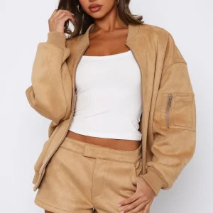 Between Us Faux Suede Honey Short-1