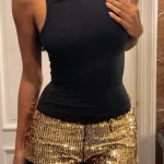 Bold Moves Sequin Gold Short