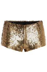 Bold Moves Sequin Gold Short-4
