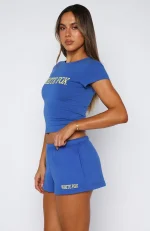 Brand New Start Lounge Electric Blue Short-2
