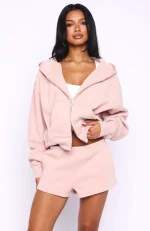 Can't Miss It Lounge Dusty Pink Short-1