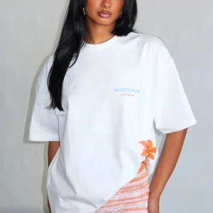 Care For You Oversized White Tee-1