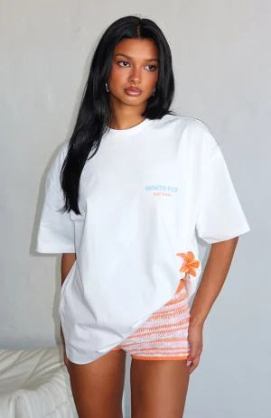 Care For You Oversized White Tee-1