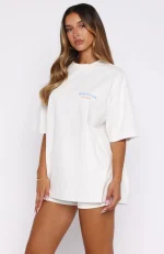 Care For You Oversized White Tee-3