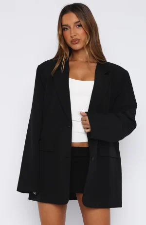 Catch Me Now Oversized Blazer Black-1
