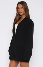 Catch Me Now Oversized Blazer Black-2