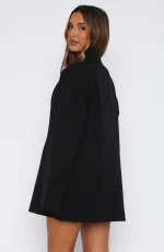 Catch Me Now Oversized Blazer Black-3
