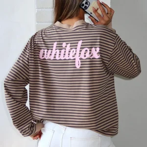 Catch The Drift Long Sleeve Chocolate-Tan Stripe Tee