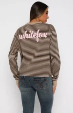 Catch The Drift Long Sleeve Chocolate-Tan Stripe Tee-4