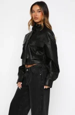 Changing Faces Pu Jacket Black-2