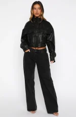 Changing Faces Pu Jacket Black-4