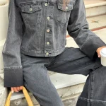 Charlotte Denim Jacket Black Acid