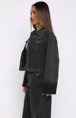 Charlotte Denim Jacket Black Acid-3