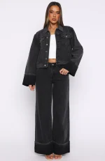 Charlotte Denim Jacket Black Acid-5