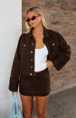 Charlotte Denim Jacket Chocolate Wash-1