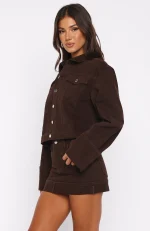 Charlotte Denim Jacket Chocolate Wash-3