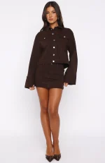 Charlotte Denim Jacket Chocolate Wash-5