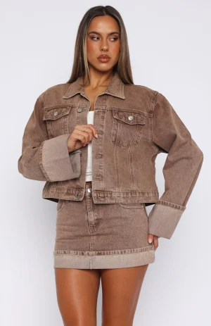 Charlotte Denim Jacket Tan Wash-1