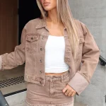 Charlotte Denim Jacket Tan Wash