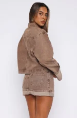Charlotte Denim Jacket Tan Wash-3