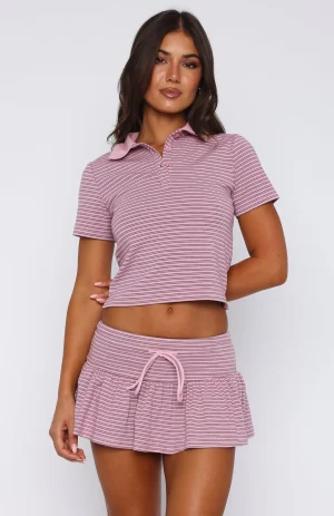 Check The Scores Polo Pink Tee-1