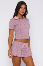 Check The Scores Polo Pink Tee-2