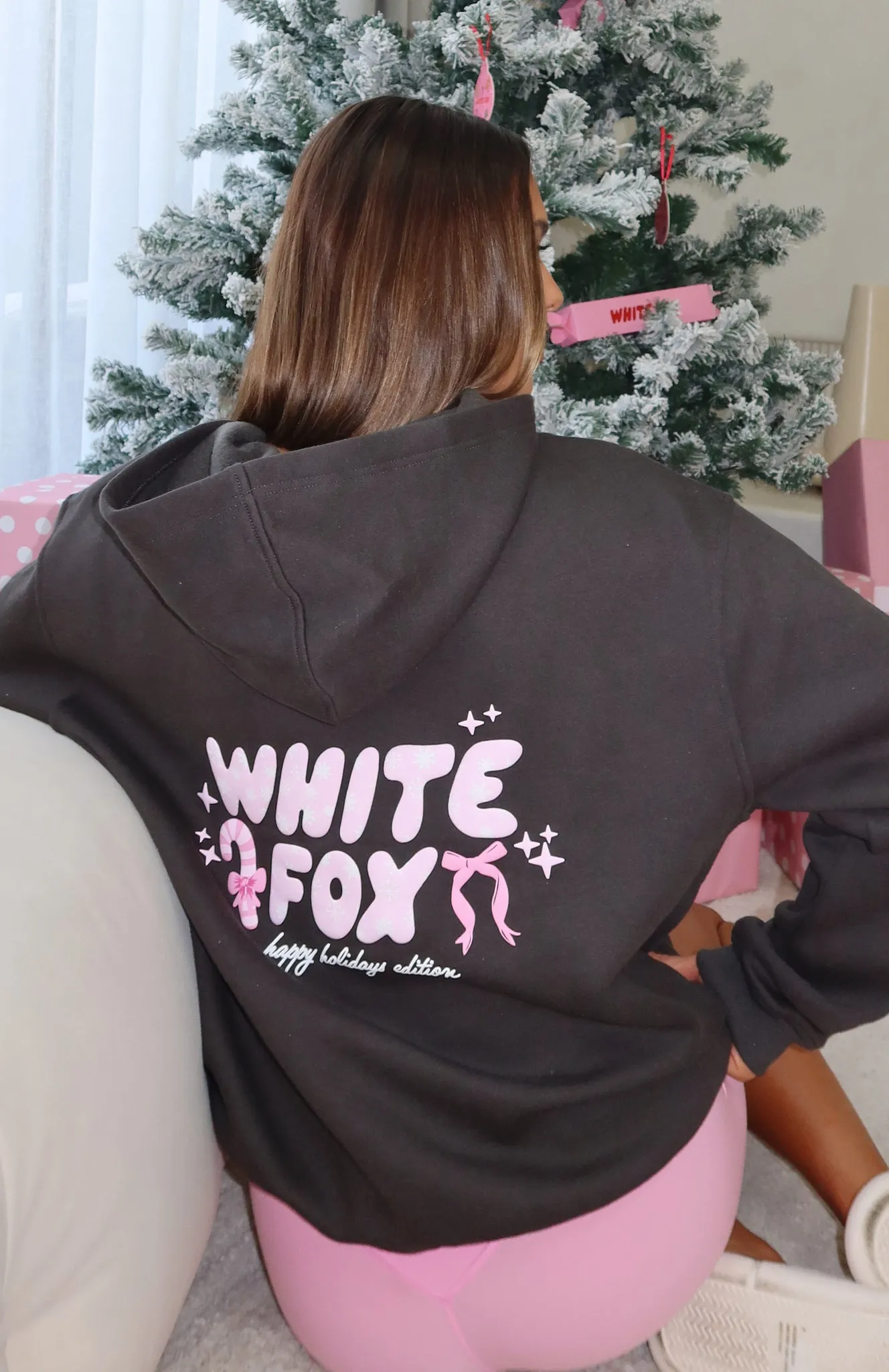 Christmas Feeling Oversized Hoodie Charcoal Christmas Feeling Oversized Hoodie Charcoal