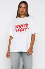 Christmas Feeling Oversized White Tee-2