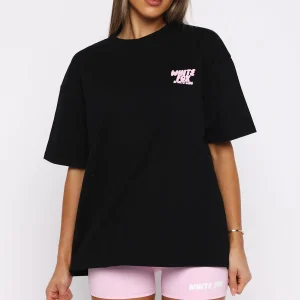 Club 14 Allie Oversized Black Tee-1