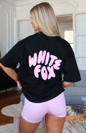 Club 14 Allie Oversized Black Tee