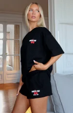 Club 14 Cassie Lounge Black Short