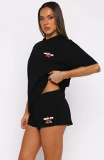 Club 14 Cassie Lounge Black Short-2